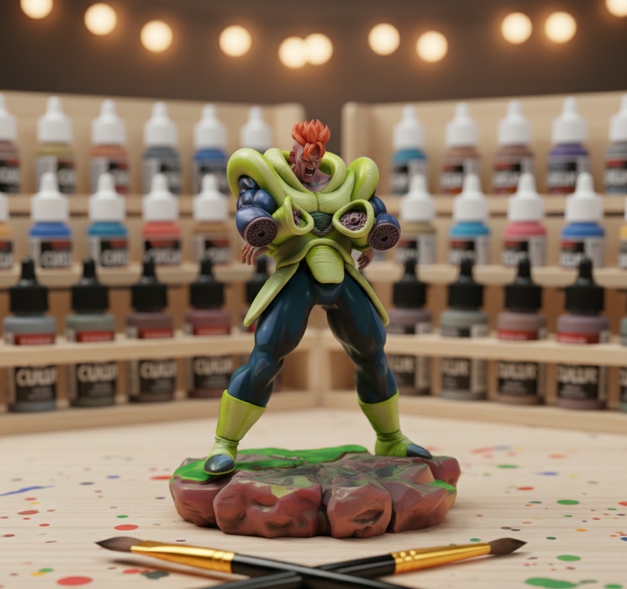 Dragon Ball Android 16 Attack Pose Fanart STLFile 3DPrint