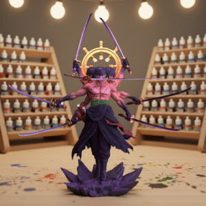 One Piece Zoro Ashura Fanart STL File 3DPrint