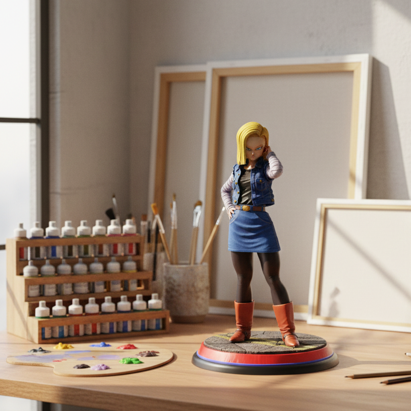 Dragon Ball Android 18 Fanart STLFile 3DPrint