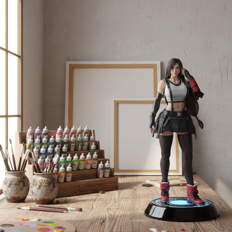 Final Fantasy Tifa Lockhart Fanart STLFile 3DPrint