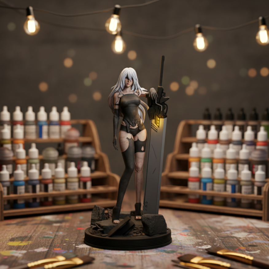 Nier Automata A2 Fanart STLFile 3DPrint